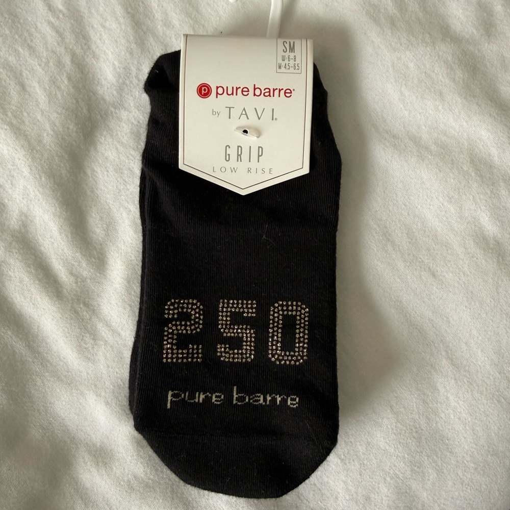 Pure Barre by Tavi Black Low Rise Grip Socks